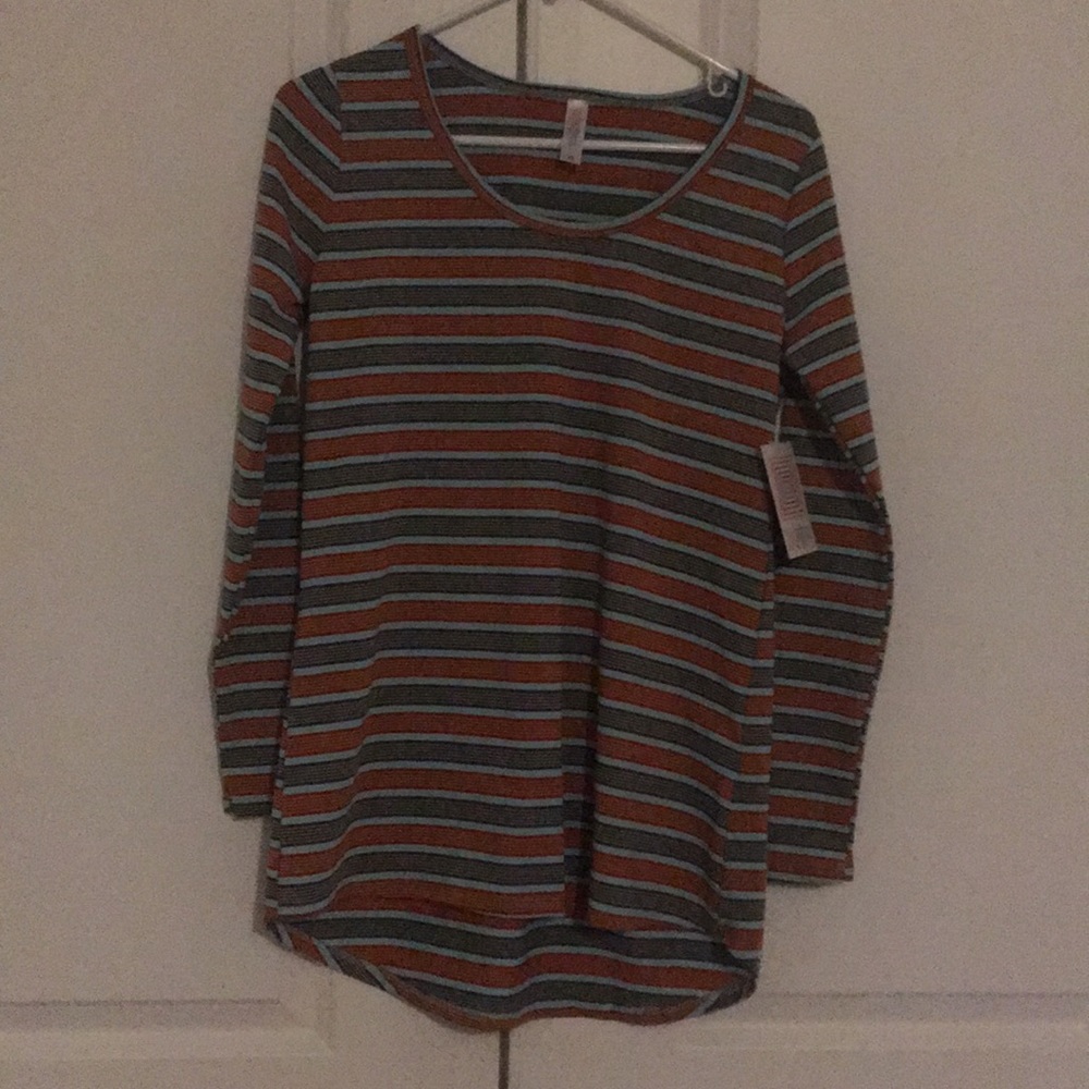 Striped LuLaRoe Lynnae shirt XS